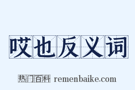 哎也反义词是什么意思的图片
